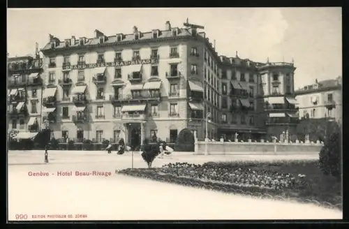 AK Genève, Hotel Beau-Rivage, Panorama