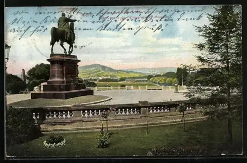 AK Metz, Monument de l`empereur Guillaume I.