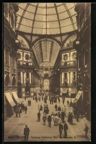 AK Milano, Interno Galleria Vitt. Emanuele II.