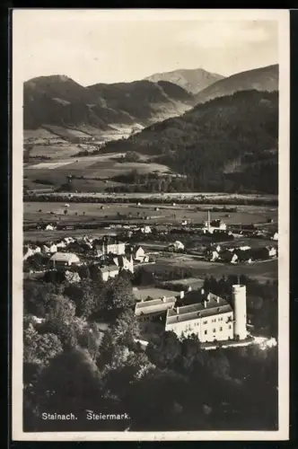 AK Stainach, Gesamtansicht aus der Vogelschau