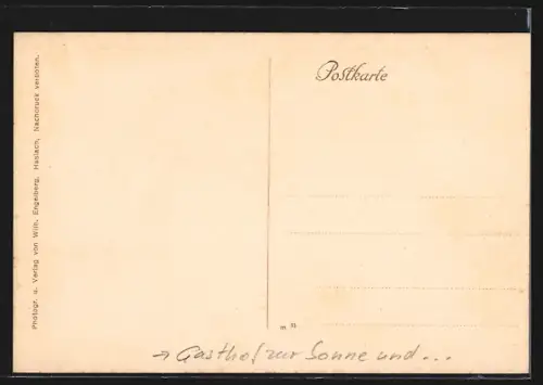 AK Haslach / Kinzigtal, Gasthaus zur Sonne, Geburtshaus des Volksschriftstellers Heinrich Hansjakob