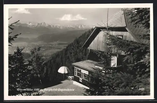 AK Villach, Kanzelhöhe, Berghotel-Dependance mit Talblick
