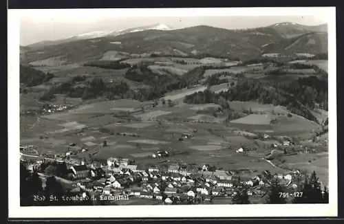 AK Bad St. Leonhard i. L., Totalansicht mit Umgebung aus der Vogelschau