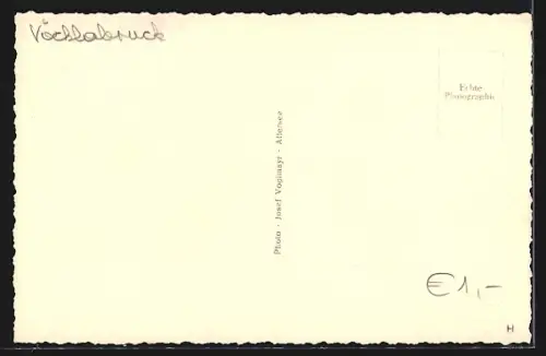 AK Attersee, Teilansicht mit Kirche u. Seeblick aus der Vogelschau