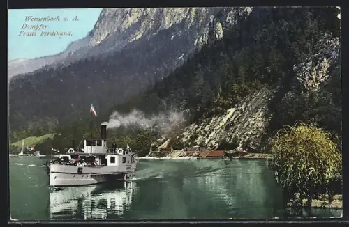 AK Dampfer Franz Ferdinand am Attersee