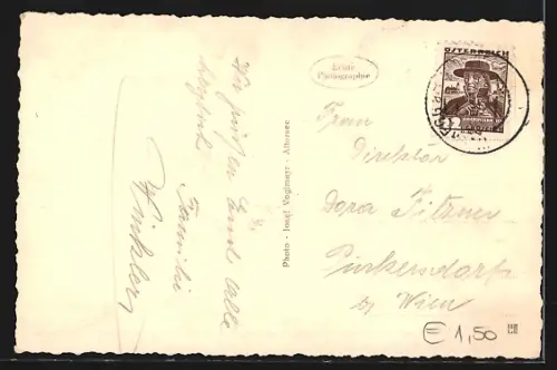 AK Weyregg am Attersee, Ortsansicht aus der Vogelschau