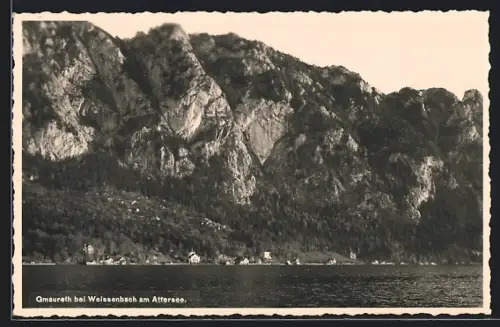 AK Steinbach am Attersee, Gmaureth bei Weissenbach, Ortspanorama vom Attersee aus