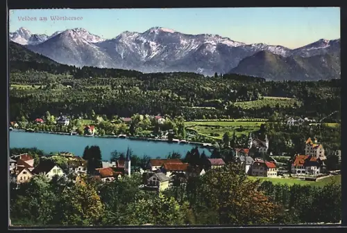 AK Velden am Wörthersee, Ortsansicht mit See u. Ungebung