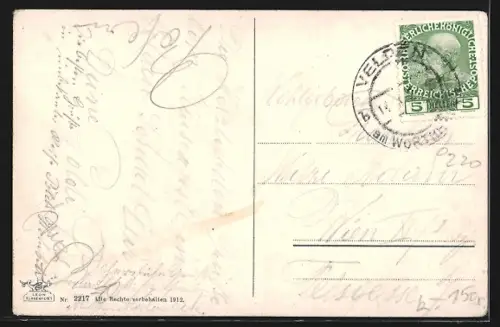 AK Velden am Wörthersee, Totalansicht mit See u. Bergpanorama