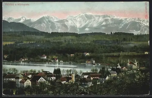 AK Velden am Wörthersee, Ortsansicht aus der Vogelschau