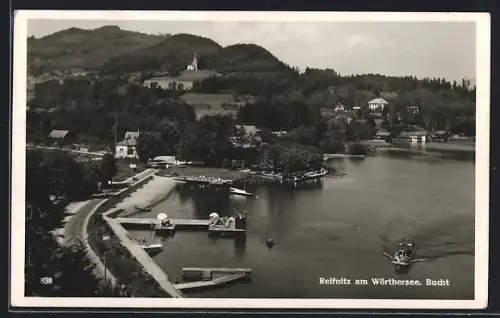 AK Reifnitz am Wörthersee, Bucht aus der Vogelschau