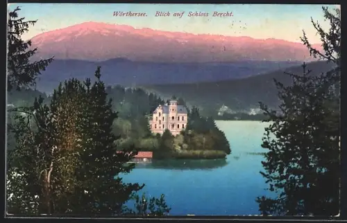 AK Reifnitz am Wörthersee, Schloss Bercht aus der Vogelschau