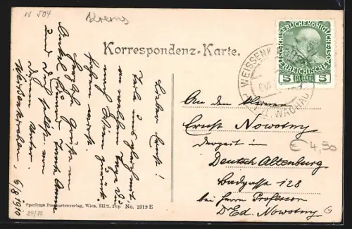 AK Weissenkirchen in der Wachau /N.-Oe., Ortsansicht mit Kirche