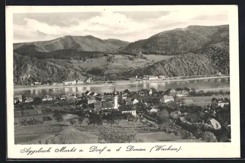 AK Aggsbach a. d. Donau, Markt und Dorfansicht