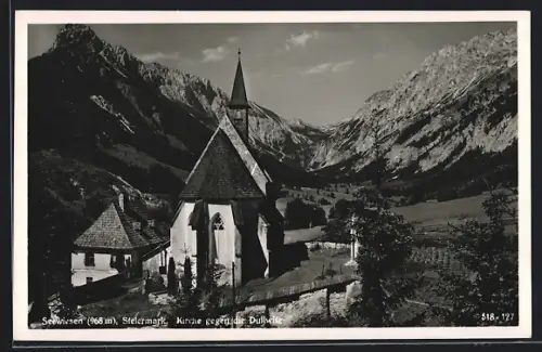 AK Seewiesen /Stmk., Kirche gegen die Dullwitz