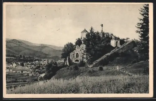 AK Kindberg, Calvarienberg mit Blick nach Kind