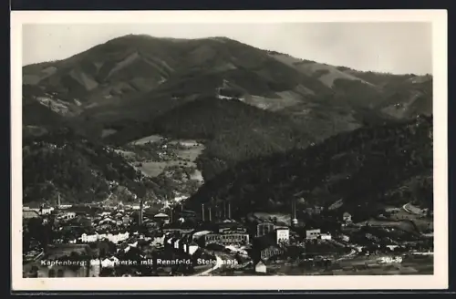 AK Kapfenberg /Stmk., Ortsansicht mt Böhlerwerke und Rennfeld