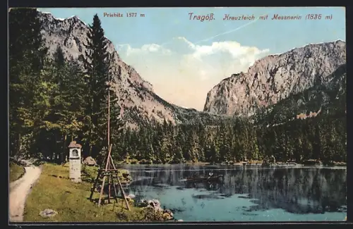 AK Tragöss, Kreuzteich mit Messnerin