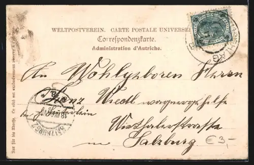 AK Mürzzuschlag, Totalansicht aus der Vogelschau