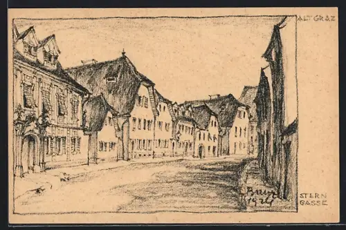 AK Alt-Graz, Häuser in der Sterngasse