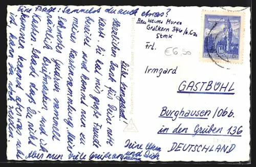 AK Gratkorn, Papierfabrik aus der Vogelschau
