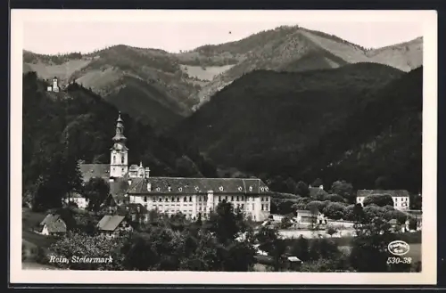 AK Gratwein-Strassengel, Stift Rein aus der Vogelschau