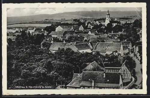 AK Wethau b. Naumburg, Ortsansicht mit Kirche