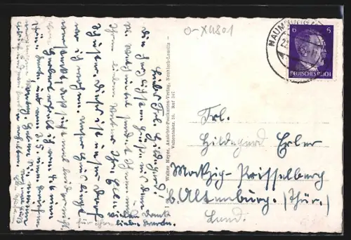 AK Wethau b. Naumburg, Ortsansicht mit Kirche