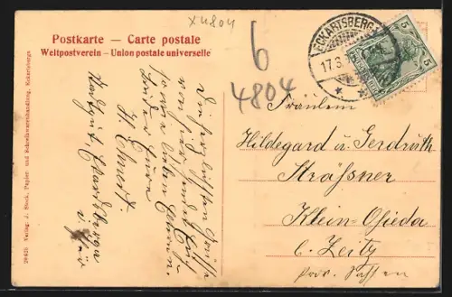 AK Eckartsberga i. Thür., Panorama, Burgruine