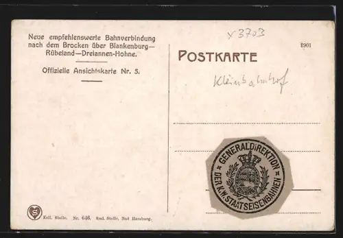 AK Elbingerode, Bahnhof Elbingerode-West, Blick auf die Stadt