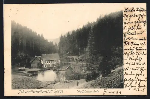 AK Sorge, Johanniterheilanstalt, Wolfsbachmühle