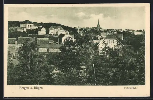 AK Bergen a. Rügen, Totalansicht