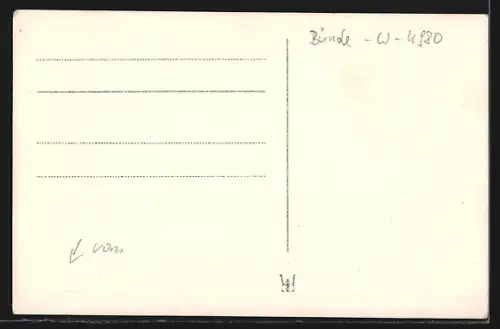 AK Bünde, Kirche, Fluss, Ortsansicht