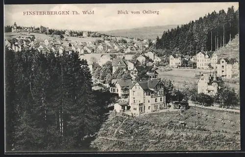AK Finsterbergen /Th. Wald, Blick vom Oelberg
