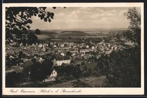 AK Bad Ilmenau, Blick von der Sturmheide auf den Ort
