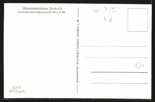 AK Sasbachwalden /Schwarzwald, Sternenwirtshaus Hohritt, Innenansicht mit Kachelofen