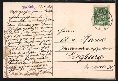 AK Breisach a. Rh., Stadtansicht mit Münster