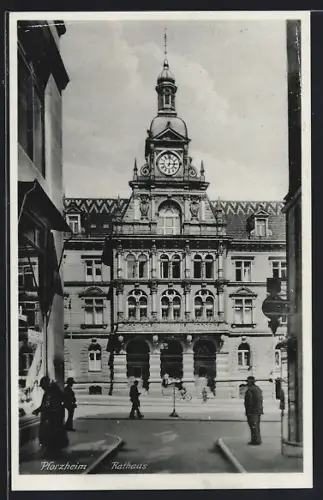 AK Pforzheim, Blick aufs Rathaus
