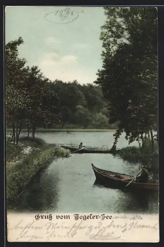 AK Berlin-Tegel, Ruderpartie in Tegelort