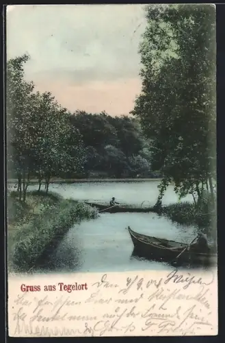AK Berlin-Tegel, Ruderpartie in Tegelort