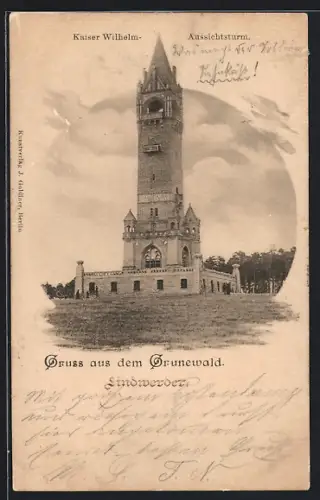 AK Berlin-Grunewald, Am Kaiser Wilhelm-Aussichtsturm