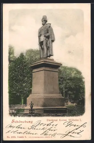 AK Berlin-Schöneberg, Denkmal Kaiser Wilhelm I.