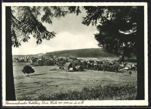 AK Gehlberg /Thür. Wald, Gesamtansicht aus dem Wald