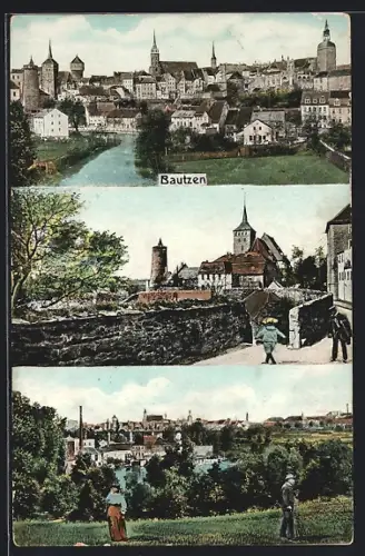 AK Bautzen, Stadtansicht