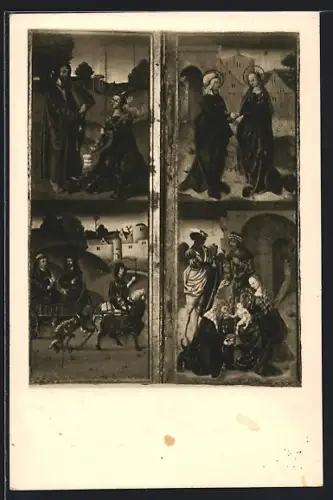 AK Bautzen, Flügelgemälde des Marienaltars aus Kittlitz im Stadtmuseum