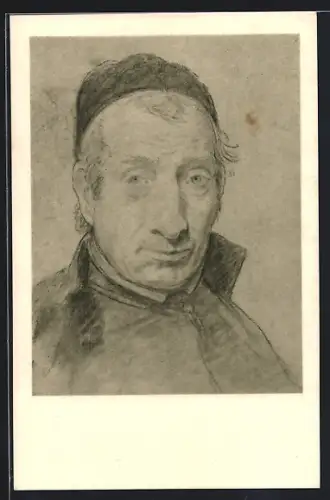 AK Bautzen, Kreidezeichnung von Franz Gareis aus dem Stadtmuseum Bautzen