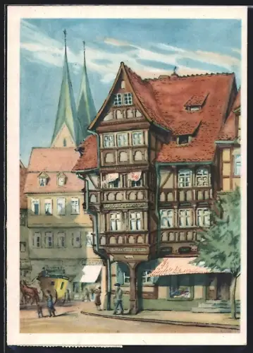 Künstler-AK Halberstadt, Der Stelzfuss