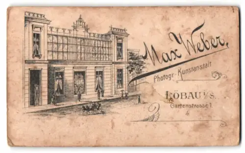 Fotografie Max Weber, Löbau, Gartenstrasse 1, Ansicht Löbau i. Sa., Frontansicht des Fotogatelier