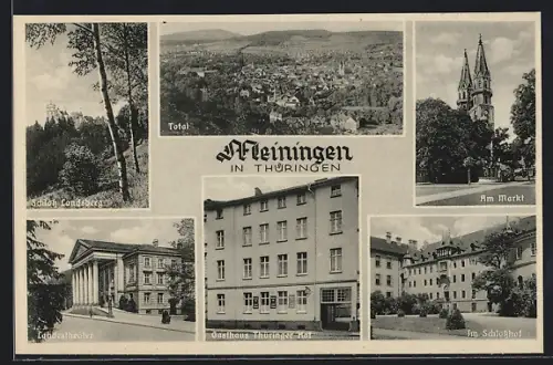 AK Meiningen, Gasthaus Thüringer Hof, Landestheater