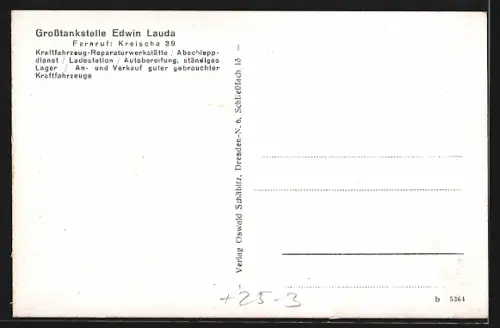 AK Rundteil /Bannewitz, Grosstankstelle von Edwin Lauda mit Autos